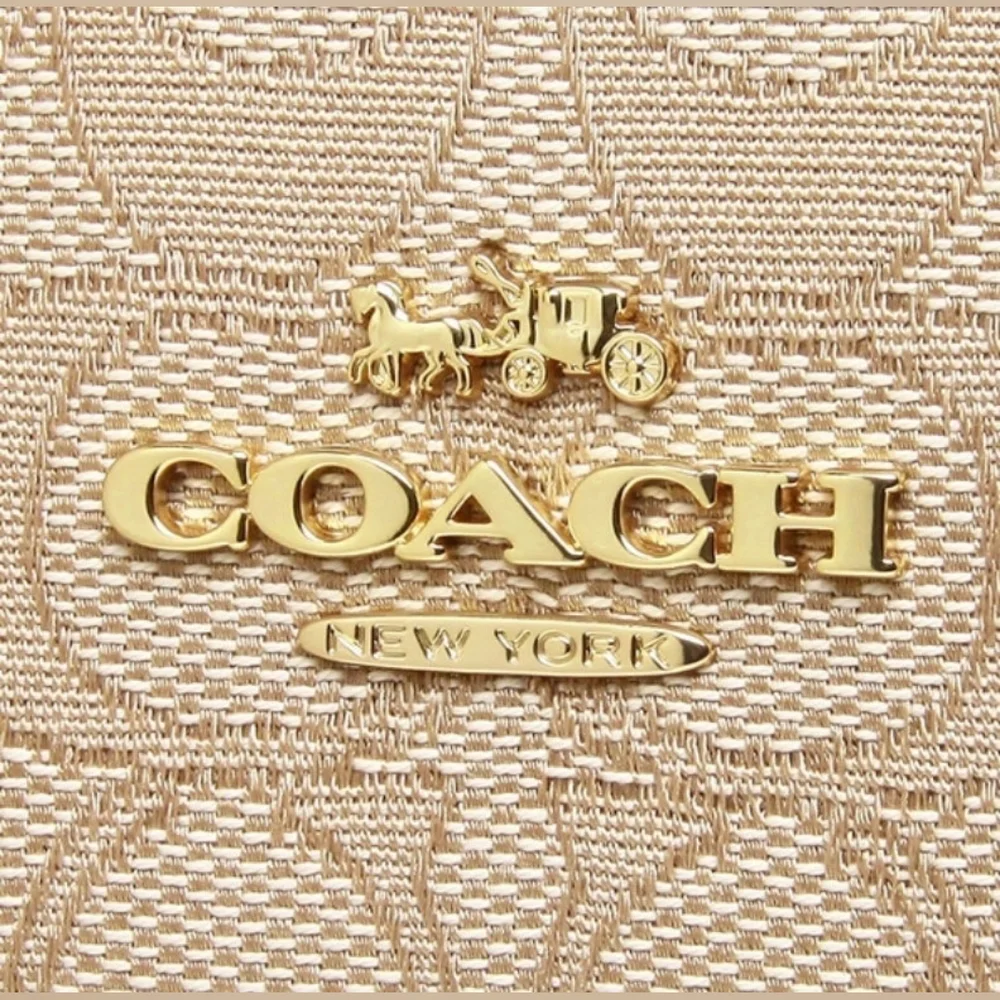 New! Coach Sig Jacquard File Crossbody - Picture 7 of 8